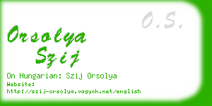 orsolya szij business card